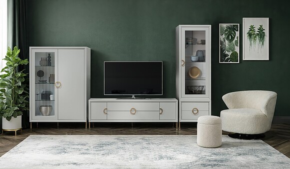 Гостиная «Флора» + Кресло «Камила» + Банкетка «Анс 1»