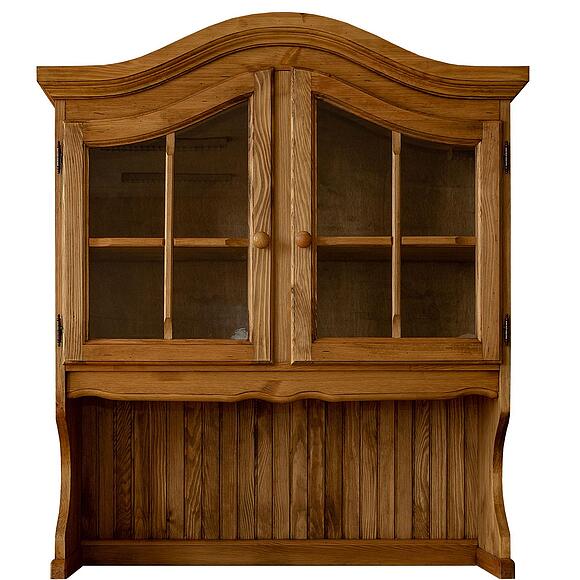 Секция - витрина 2д «Лотос» ВМ2.701.4.08(1076), Материал: Массив (сосна), Цвет: Искусственное старение