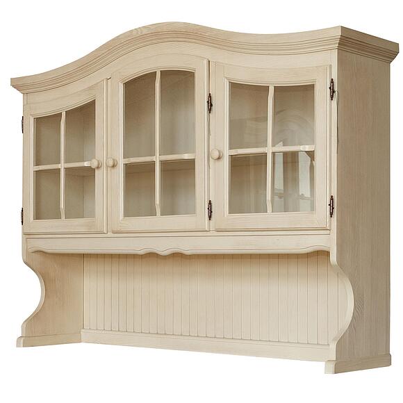 Секция - витрина 3д «Лотос» БМ2.701.4.09-01(1077-01), Материал: Массив (сосна), Цвет: Брашированный крем