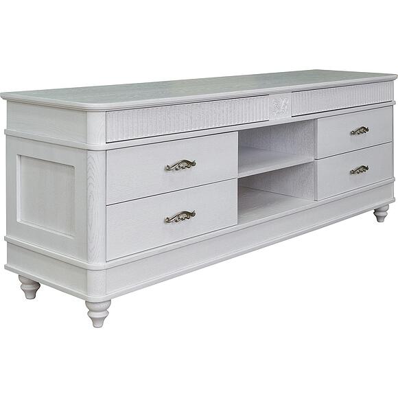 Тумба ТВ «Юстина Люкс» БМ2.690.0.76, Материал: Массив (дуб), Цвет: Молоко