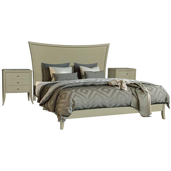 საწოლი 2-ადგილიანი 2-16 «ტიფანი» ბმ2.681.1.10, ადგილი: მასიური მუხა, ფერი: ზეთისხილის ფერი