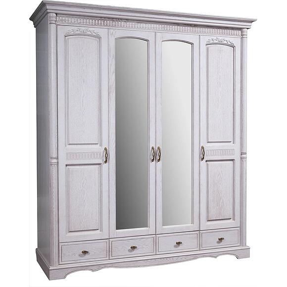 ტანსაცმლის კარადა 4დ «პაოლა» ბმ2.671.1.65-01(2581-01), ადგილი: მასიური მუხა, ფერი: ვარდისფერი ნაცარი