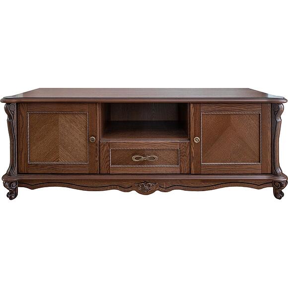 Тумба ТВ «Алези» П1.350.0.02 (П350.02), Материал: Массив (дуб), Цвет: Табак (35002-1.jpg) Тумба ТВ «Алези» П1.350.0.02 (П350.02), Материал: Массив (дуб), Цвет: Табак