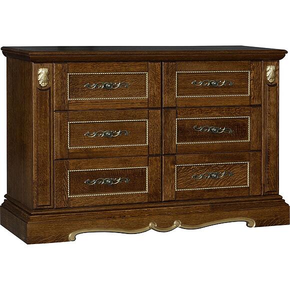 Тумба «Милана 2я» П4.265.2.31(396.31), Материал: Массив (дуб), Цвет: Черешня с золочением