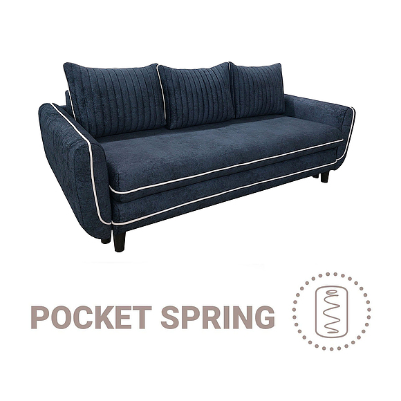 3-х местный диван «Кант люкс» (3m), Материал: Ткань, Группа ткани: 20 группа, Механизм трансформации: с механизмом