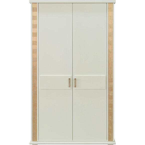 ტანსაცმლის კარადა «ტუნისი» პ6.343.1.06 (П344.06), ადგილი: დსპ+შპონი, ფერი: სპილოს ძვლის ფერი ოქროსფერი ორნამენტებით