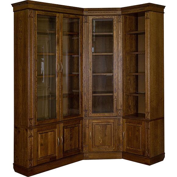 ბიბლიოთეკის ავეჯის ნაკრები «ვერდი» პ3.487.2.05 (პ523.ნ5), ადგილი: მასიური მუხა, ფერი: ბლისფერი