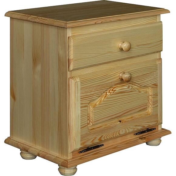 Тумба прикроватная «Лотос» БМ2.701.1.28(1093), Материал: Массив (сосна), Цвет: Сосна натуральная