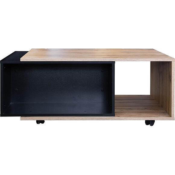 Стол журнальный «Лайн» П6.619.0.06 (П619.06), Материал: ЛДСП, Цвет: Дуб Вотан + чёрный