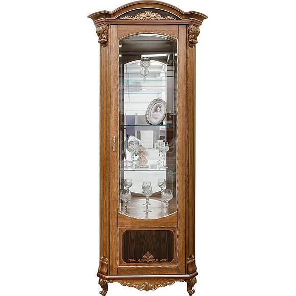 Шкаф-витрина «Альба» П4.485.0.08 (П485.08), Цвет: Палисандр с золочением