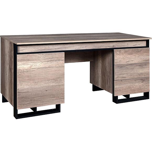 Стол письменный 2т «Каньон Лофт» П3.0561.2.31, Материал: ЛДСП, Цвет: Дуб Каньон+чёрный