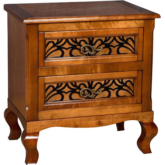 Тумба прикроватная «Видана Люкс» П445.04-2 - SALE, Материал: Массив (береза), Цвет: Коньяк