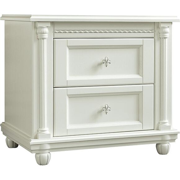 Тумба прикроватная «Валенсия Д Классик» П03.591.1.12, ადგილი: მასიური მუხა, ფერი: სპილოს ძვლის ფერი