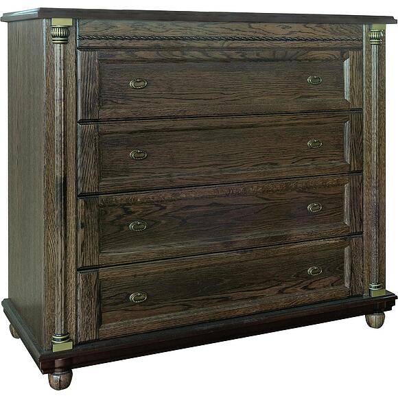 Комод «Валенсия Д Классик» П3.0591.1.13, ადგილი: მასიური მუხა, ფერი: თამბაქო