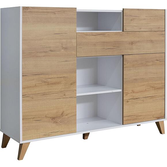 ტუმბო «დენვერი» პ6.639.0.10(639.10), ადგილი: ლდსპ, ფერი: მუხა კანტრი მოოქროვილი + თეთრი