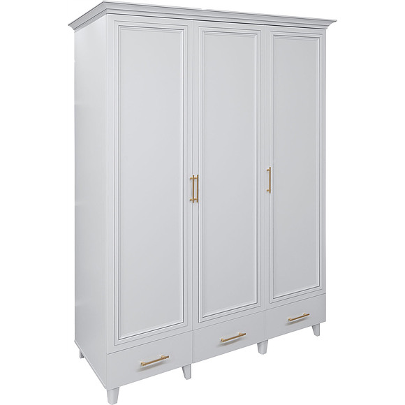 Шкаф для одежды 3Д «Сати» П7.057.1.16, ადგილი: ლდსპ+მდფ, ფერი: თეთრი