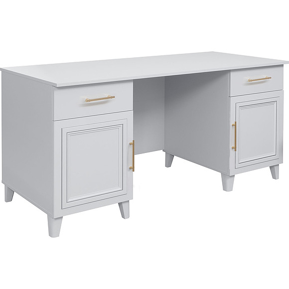 საწერი მაგიდა 2ტ «სატი» პ7.057.2.51, ადგილი: ლდსპ, ფერი: თეთრი