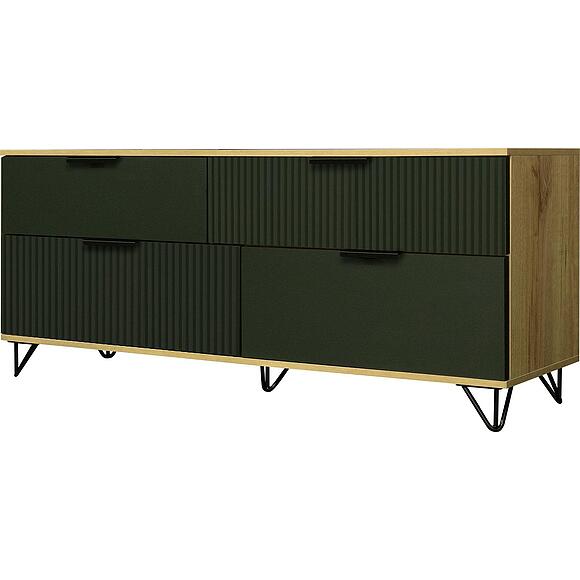 Тумба «Рокси» П6.948.0.02, Материал: ЛДСП, Цвет: Грин Софт+Дуб Кантри золотой (6T3A3264_1.jpg) Тумба «Рокси» П6.948.0.02, Материал: ЛДСП, Цвет: Грин Софт+Дуб Кантри золотой