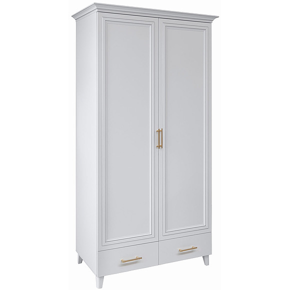 ტანსაცმლის კარადა 2დ «სატი» პ7.057.1.18, ადგილი: ლდსპ+მდფ, ფერი: თეთრი