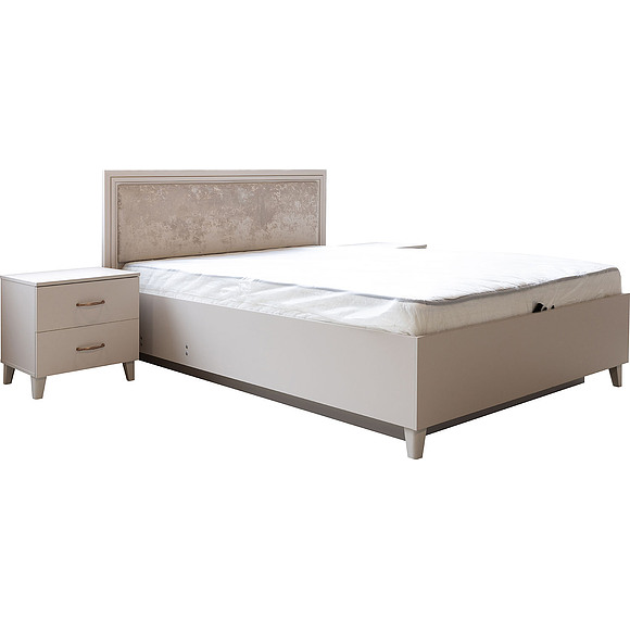 Кровать 1-14 «Сати» П7.057.1.04, Материал: ЛДСП, Цвет: Персидский жемчуг, Механизм трансформации: с механизмом, Спальное место: 2000х1400 мм, Размер: 2040×1610×1000