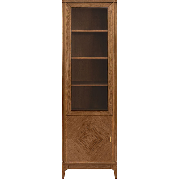 კარადა-ვიტრინა «არმანი» პ1.135.0.23-01, ადგილი: массив (сращенный мебельный щит) дуба, ფერი: ალპური მუხა