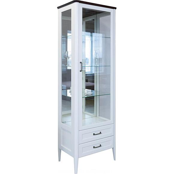 კარადა ვიტრინით «ვილორა» ბმ2.775.0.05(-01), ადგილი: დსპ+შპონი, ფერი: სპილოს ძვლისფერი