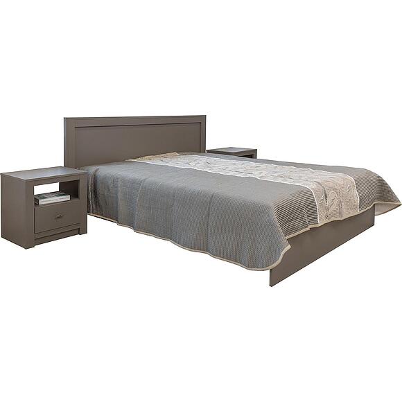 საწოლი 2-16 «სორბონნა» ბმ7.055.1.01, ადგილი: ლდსპ, ფერი: ნაცრისფერი კობალტი, საძილე ადგილი: 2000х1600 мм, ზომა: 2044×1815×920