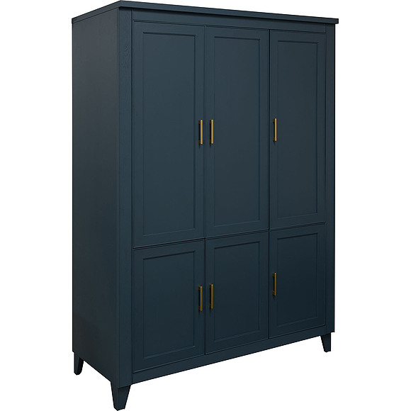 Шкаф для одежды 3д «Амадей» П6.635.1.06, ადგილი: მასიური მუხა, ფერი: სამეფო ლურჯი