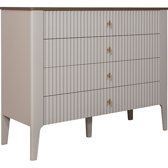 Комод «Шарли» П6.116.1.02, Материал: МДФ, Цвет: Шарли керамика + Жемчужный сатин