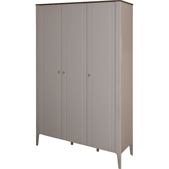 Шкаф для одежды 3д «Шарли» П6.116.1.01, Материал: МДФ, Цвет: Шарли керамика + Жемчужный сатин