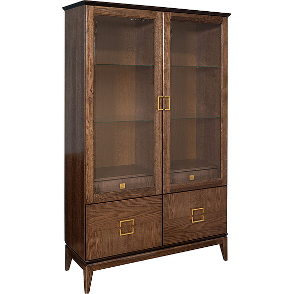 Шкаф 2д «Монблан» П4.145.0.01, ადგილი: მდფ+შპონი, ფერი: თამბაქო