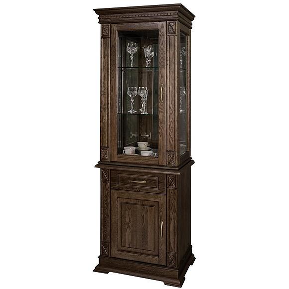 Шкаф комбинированный «Верди Классик» П1.0487.0.34-01, Материал: Массив (дуб), Цвет: Табак