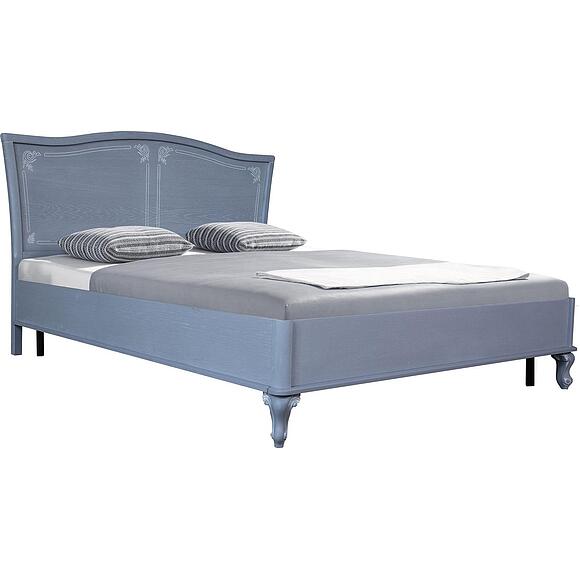 Кровать двойная «Флорентина», Материал: МДФ,облицованная шпоном дуба, Цвет: Голубой агат, Механизм трансформации: без механизма, Спальное место: 2000x1600 мм, Размер: 2063×1788×1178