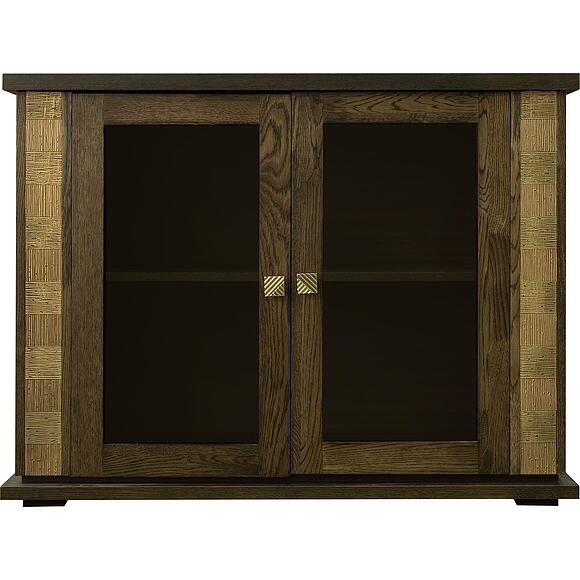 Тумба комбинированная «Тунис» П6.343.0.16 (П343.16Ш), Материал: МДФ+шпон, Цвет: Венге c золочением