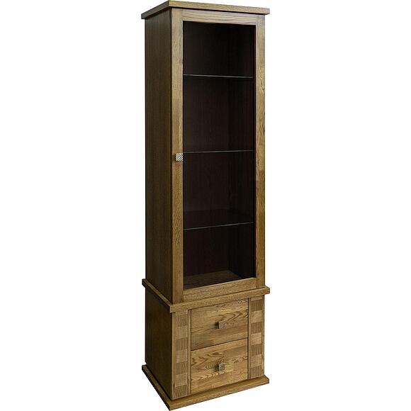 Шкаф с витриной «Тунис» П6.343.0.21 (П343.21-1Ш), Материал: ДСП+шпон, Цвет: Дуб рустикаль с золочением (8C3A0697-kopiya.jpg) Шкаф с витриной «Тунис» П6.343.0.21 (П343.21-1Ш), Материал: ДСП+шпон, Цвет: Дуб рустикаль с золочением