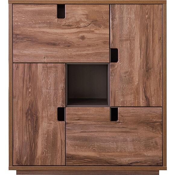 Тумба «Хольтен Лофт» П3.0579.3.10, Материал: МДФ+ПВХ, Цвет: Дуб Ланцелот темный - Дуб Стирлинг + Графит