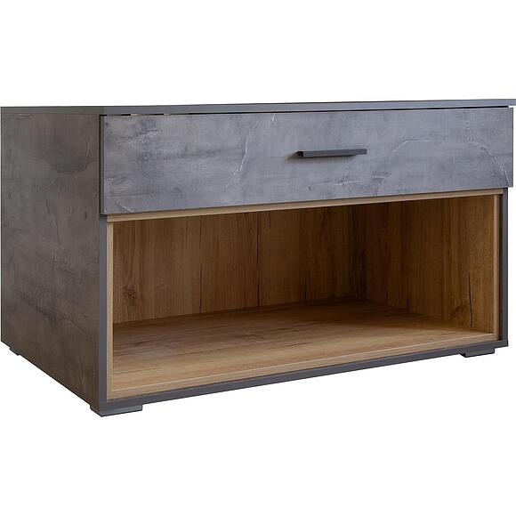 Тумба «Лима» П7.052.3.26, Материал: ЛДСП, Цвет: Оникс + Дуб Кантри золотой