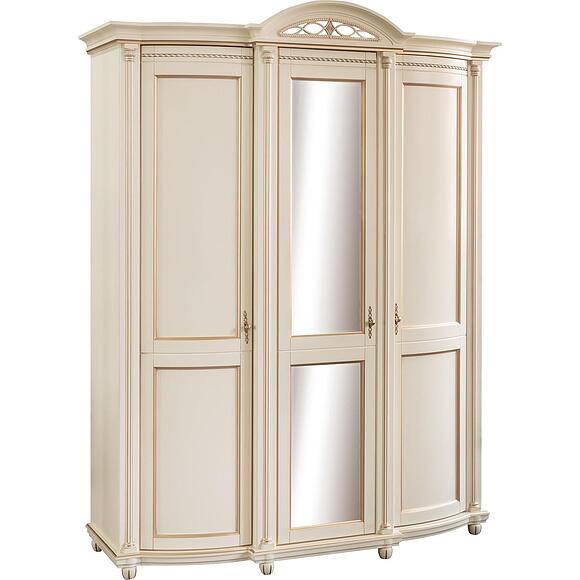 ტანსაცმლის კარადა 3დ «ვალენსია კლასიკი» პ3.0589.1.10, ადგილი: მყარი არყი, ფერი: ანტიკური ტემპერა მოოქროვილი