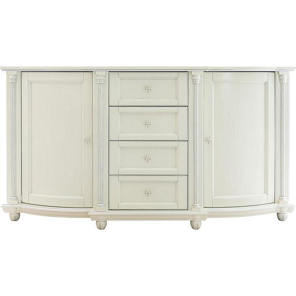 Тумба 3д «Валенсия Д Классик» П3.0591.0.05, ადგილი: მასიური მუხა, ფერი: სპილოსძვლისფერი ვერცხლით