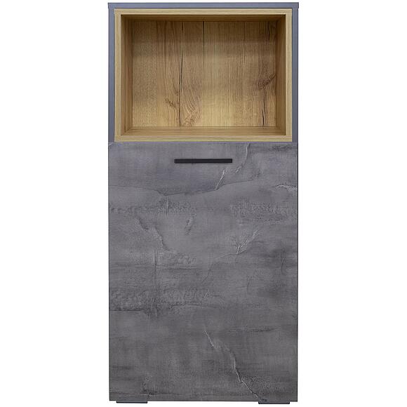 Шкаф «Лима» П7.052.0.11, Материал: ЛДСП, Цвет: Оникс + Дуб Кантри золотой