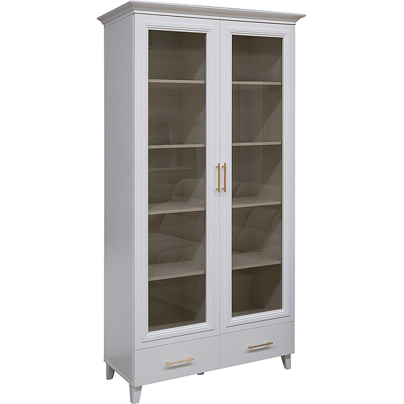 Шкаф для книг «Сати» П7.057.0.11, Материал: ЛДСП+МДФ, Цвет: Белый