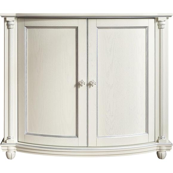 Тумба 2д «Валенсия Д Классик» П3.0591.0.07, ადგილი: მასიური მუხა, ფერი: სპილოსძვლისფერი ვერცხლით