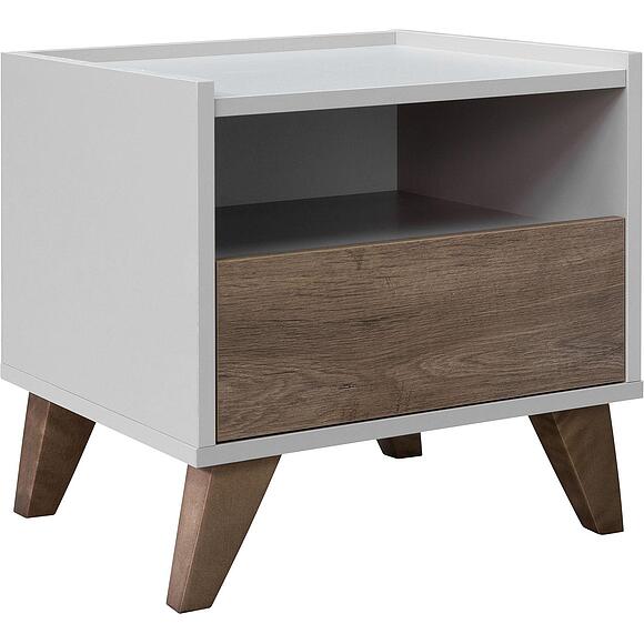 საძინებლის ტუმბო «დენვერი» პ6.639.1.0410, ადგილი: ლდსპ, ფერი: კანზას მუხა + კაპუჩინო