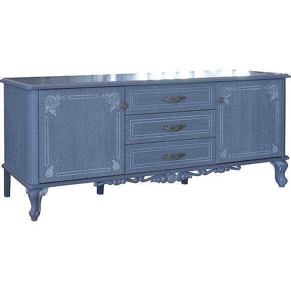 ტელე-მაგიდა «ფლორენტინა» ბმ2.851.0.33, ადგილი: მდფ,მუხის შპონით, ფერი: ცისფერი გიშერი