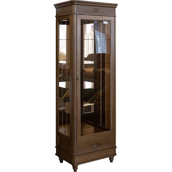 Шкаф-витрина «Юстина Люкс» БМ2.690.0.05(-01), Материал: Массив (дуб), Цвет: Орех