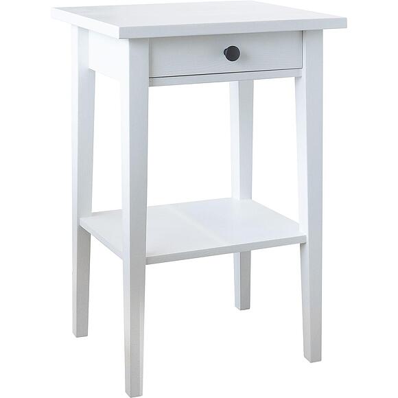 საძინებლის ტუმბო «ნორტონი» ბმ2.768.1.30, ადგილი: მასიური ფიჭვის ხე, ფერი: თეთრი ცვილი