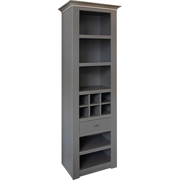 წიგნების კარადა «სორბონნა» პ7.055.0.10, ადგილი: ლდსპ+მდფ, ფერი: ნაცრისფერი კობალტი