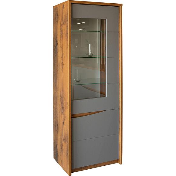 Шкаф «Монако» П6.528.0.01, Материал: МДФ+ПВХ, Цвет: Дуб Саттер+Серый Мокко