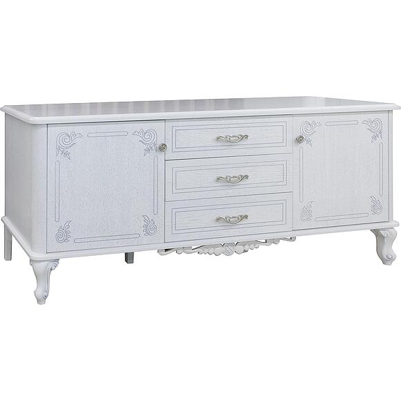 ტელე-მაგიდა «ფლორენტინა» ბმ2.851.0.33, ადგილი: მდფ,მუხის შპონით, ფერი: თეთრი გიშერი