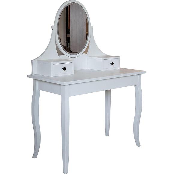 საძინებლის მაგიდა «ნორტონი» ბმ2.768.1.45, ადგილი: მასიური ფიჭვის ხე, ფერი: თეთრი ცვილი